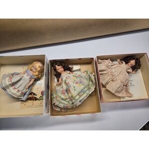 Lot Of 3 Nancy Ann Storybook Dolls 92 119 158 Bisque With Boxes